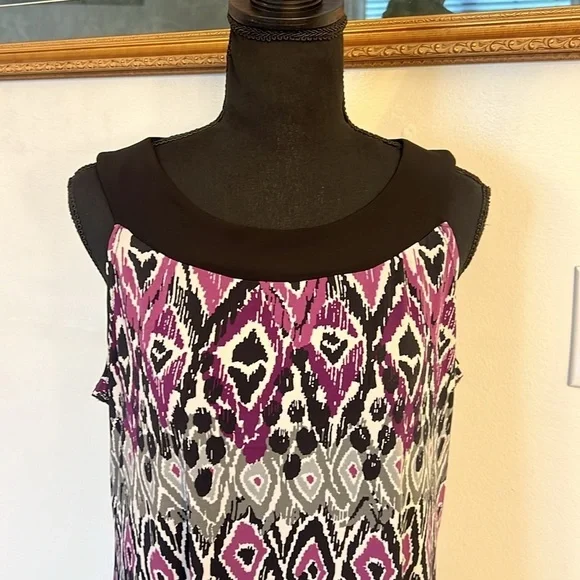 Tiana B. Print Spandex Blend Lightweight Dress, Sz. L. - Picture 2 of 9